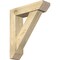 Ekena Millwork Traditional Slat Rough Sawn Bracket w/ Offset Brace, Douglas Fir, 6"W x 22"D x 26"H BKT0604X22X26TRA06RDF - alternate 1